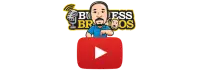 Business Bros cartoon logo with YouTube play button